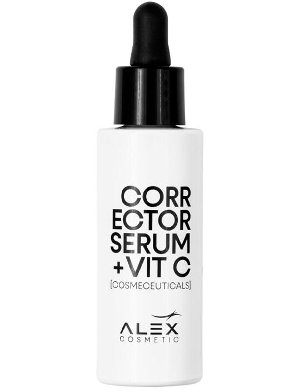 Купить осветляющую сыворотку для лица Corrector Serum + Vitamin C 30мл с доставкой в официальном интернет-магазине косметики Alex Cosmetic